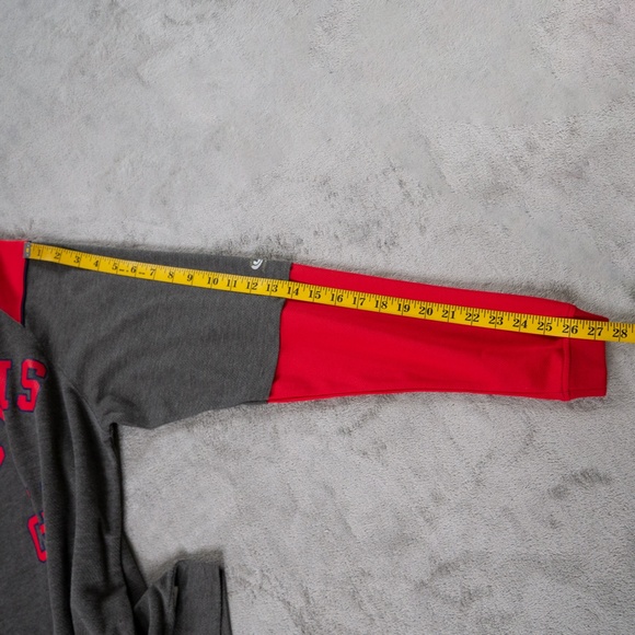 St Louis Cardinals MLB True Fans Large Grey Red Long Sleeve Print Jersey Shirt - Picture 9 of 12
